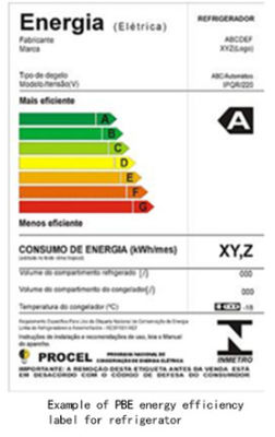 Buy Brazil PBE Energy Efficiency Label Similar To The EU'S Energy Label INMETRO And PROCEL online manufacture